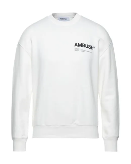 Ambush Men’s White Sweatshirt Cotton